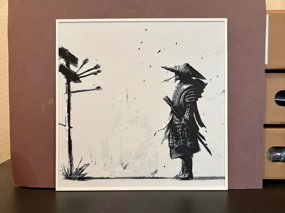 Samurai B&W Hueforge by Estiv HueForge model: Samurai B&W Hueforge by Estiv