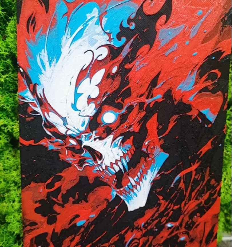 Flame Skull by Garuda3D HueForge model: Flame Skull by Garuda3D