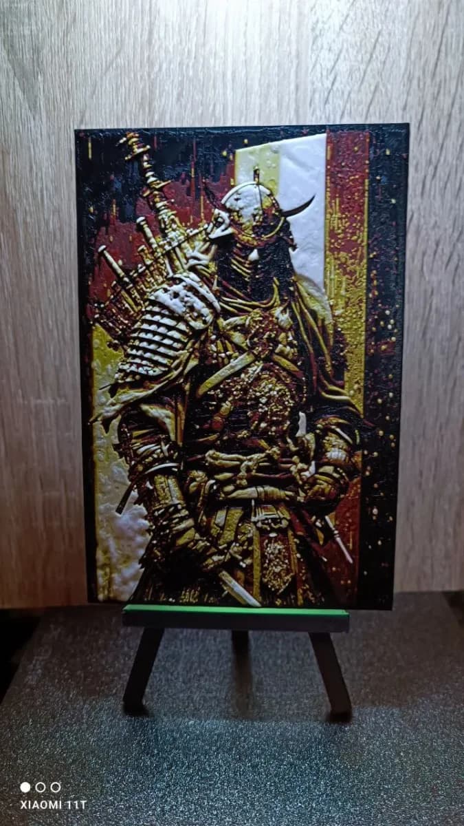 samurai hueforge by KO Additive Labo HueForge model: samurai hueforge by KO Additive Labo