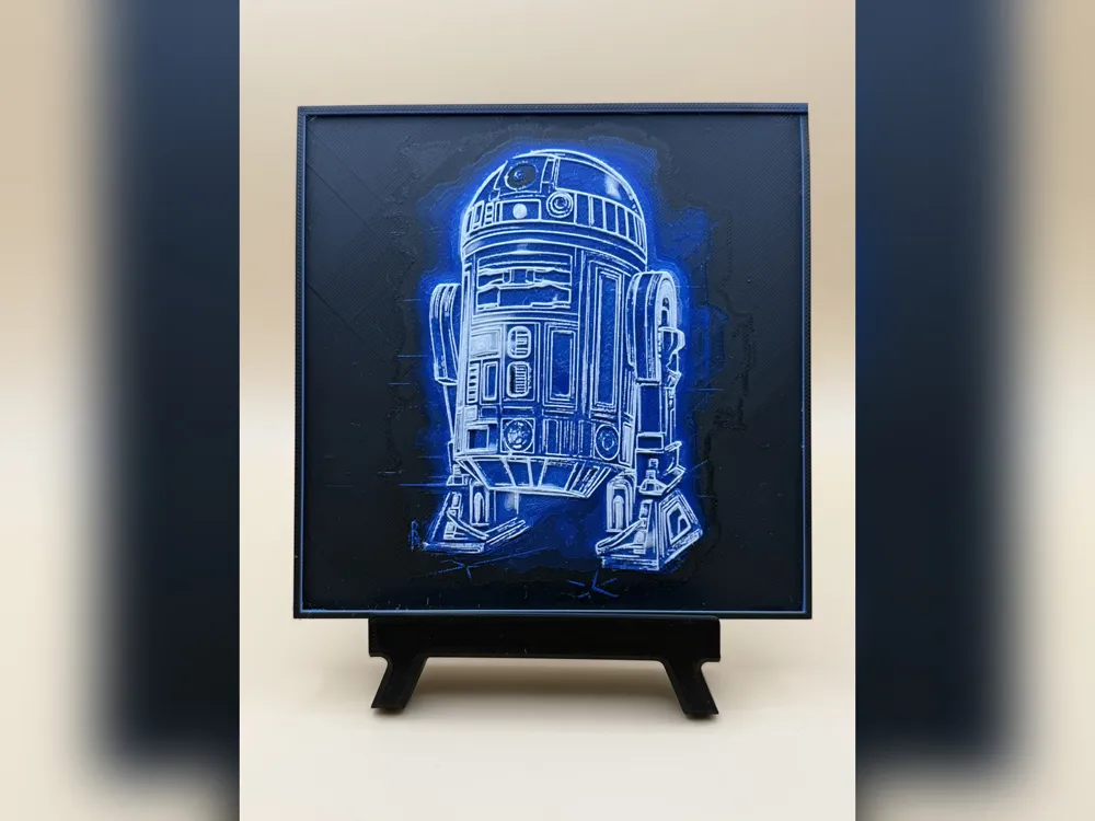 R2-D2 Blueprint HueForge Print by iPrintStuffau HueForge model: R2-D2 Blueprint HueForge Print by iPrintStuffau