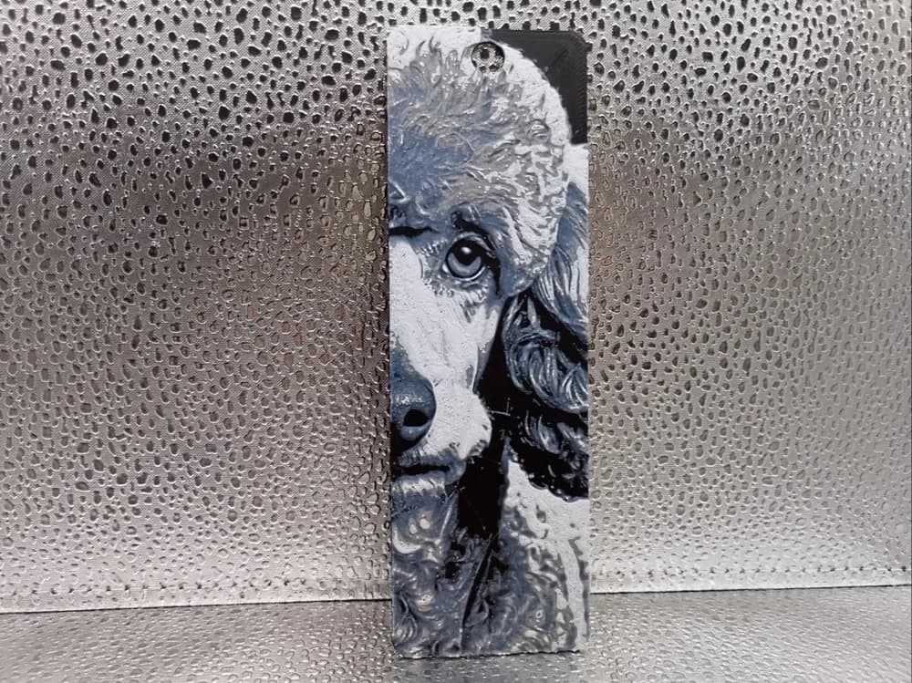 Poodle Bookmark – Hueforge by Borishotch Industries HueForge model: Poodle Bookmark – Hueforge by Borishotch Industries