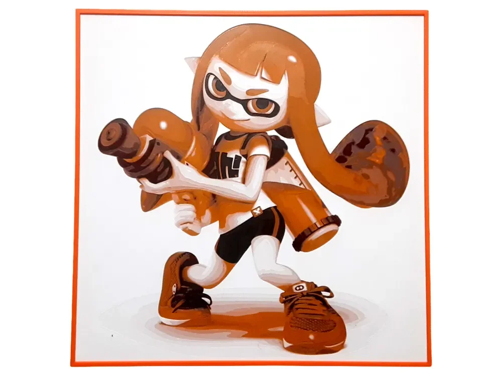Splatoon Inkling Girl Hueforge Orange Nintendo by Elsie Moonshadow HueForge model: Splatoon Inkling Girl Hueforge Orange Nintendo by Elsie Moonshadow