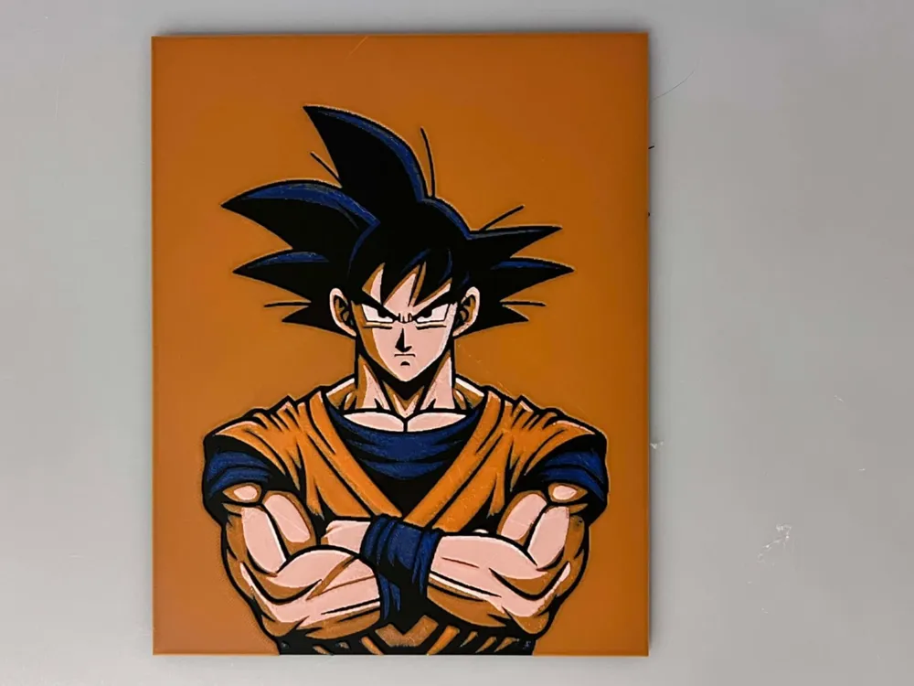 Dragon Ball Z Goku Arms Crossed by 3djd HueForge model: Dragon Ball Z Goku Arms Crossed by 3djd