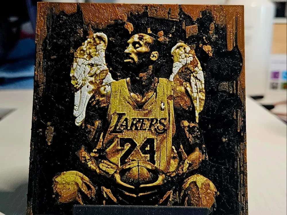 Kobe Bryant by Mano's 3d_Art HueForge model: Kobe Bryant by Mano's 3d_Art