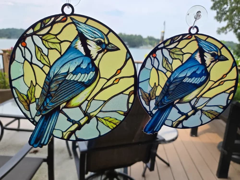 HueForge Stained Glass Blue Jay by tlavedas HueForge model: HueForge Stained Glass Blue Jay by tlavedas