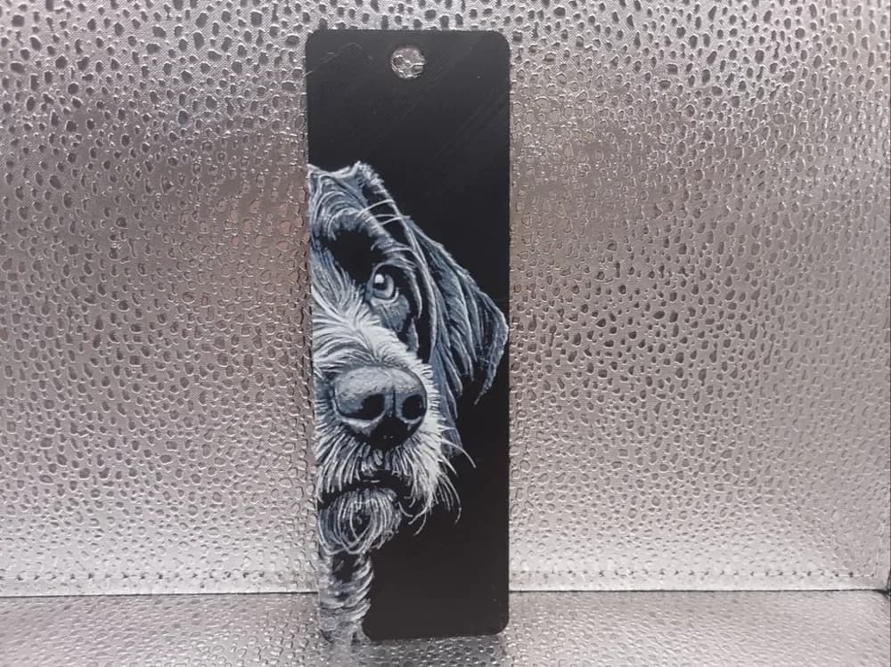 German Wirehaired Pointer Bookmark – Hueforge by Borishotch Industries HueForge model: German Wirehaired Pointer Bookmark – Hueforge by Borishotch Industries