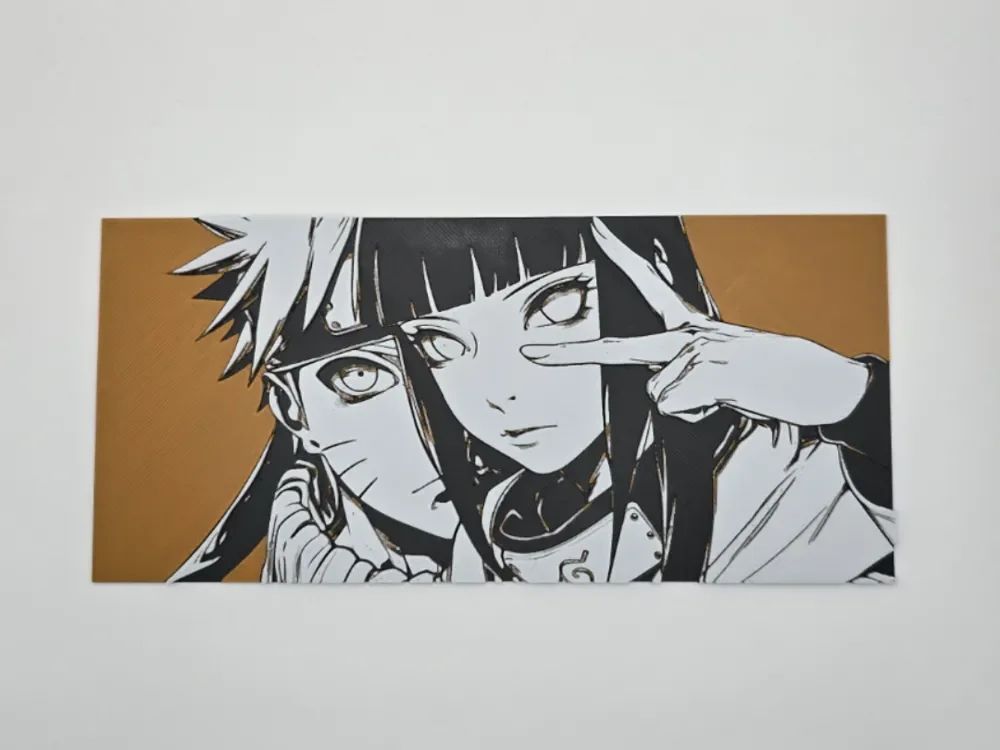 Naruto & hinata by Kactus Fpv HueForge model: Naruto & hinata by Kactus Fpv