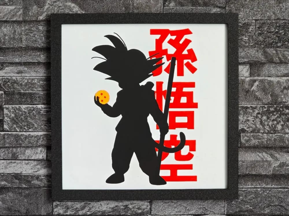 Hueforge Dragon Ball Z Goku by StefBull85 HueForge model: Hueforge Dragon Ball Z Goku by StefBull85