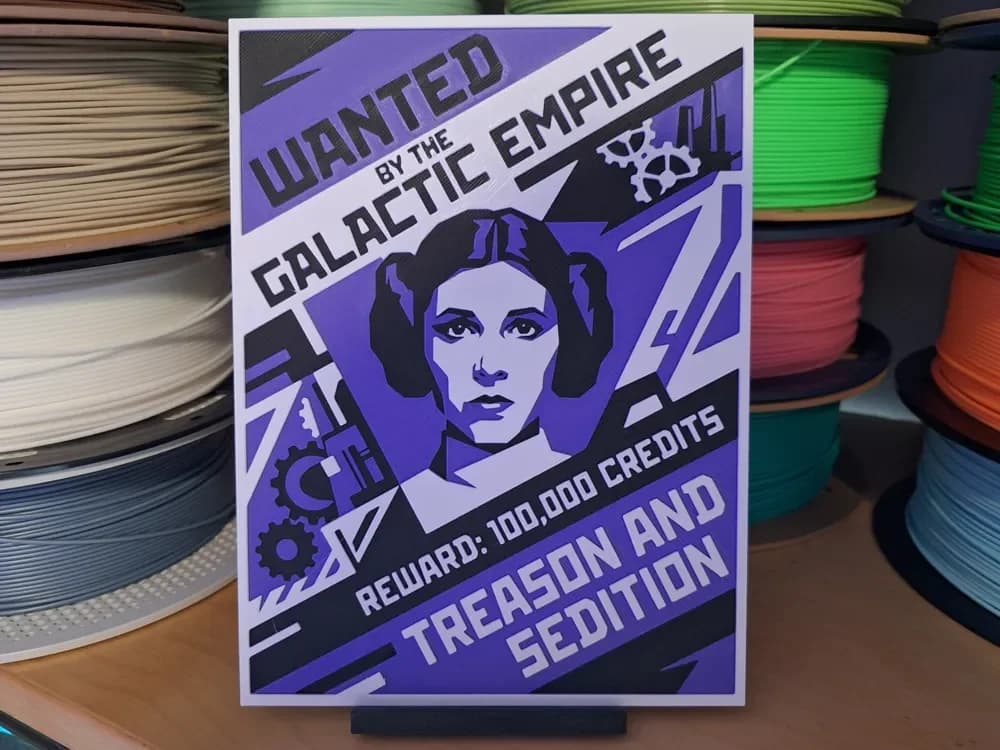 Princess Leia Wanted Poster - Hueforge Princess Leia Wanted Poster - Hueforge