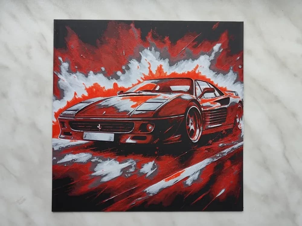 HueForge model: Ferrari Testarossa - Hueforge by BeaN