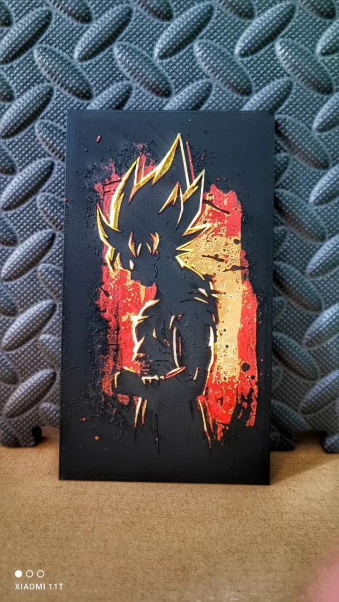goku art hueforge by KO Additive Labo HueForge model: goku art hueforge by KO Additive Labo