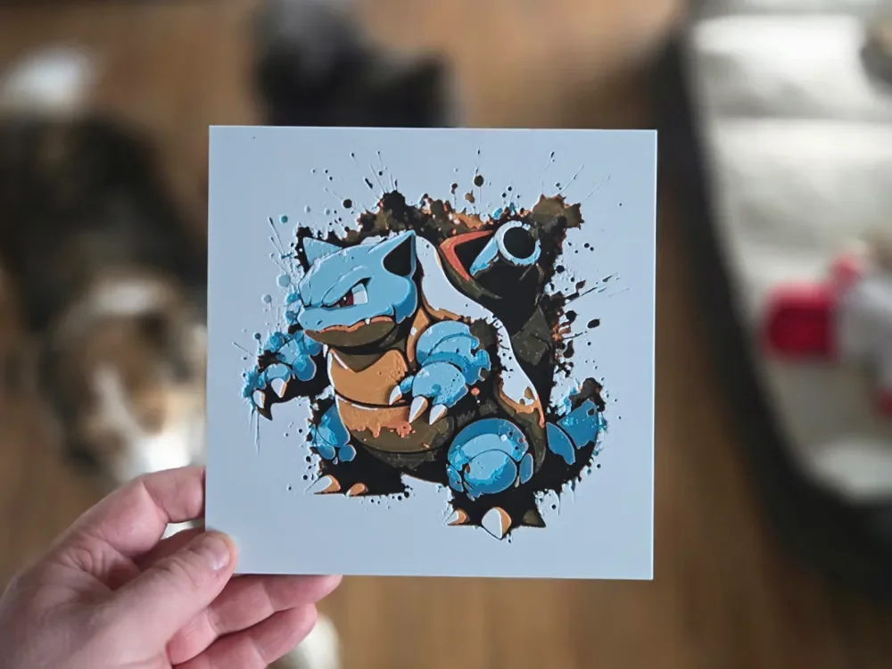 *UPDATED* Graffiti Blastoise Hueforge by 3Ree Printing HueForge model: *UPDATED* Graffiti Blastoise Hueforge by 3Ree Printing