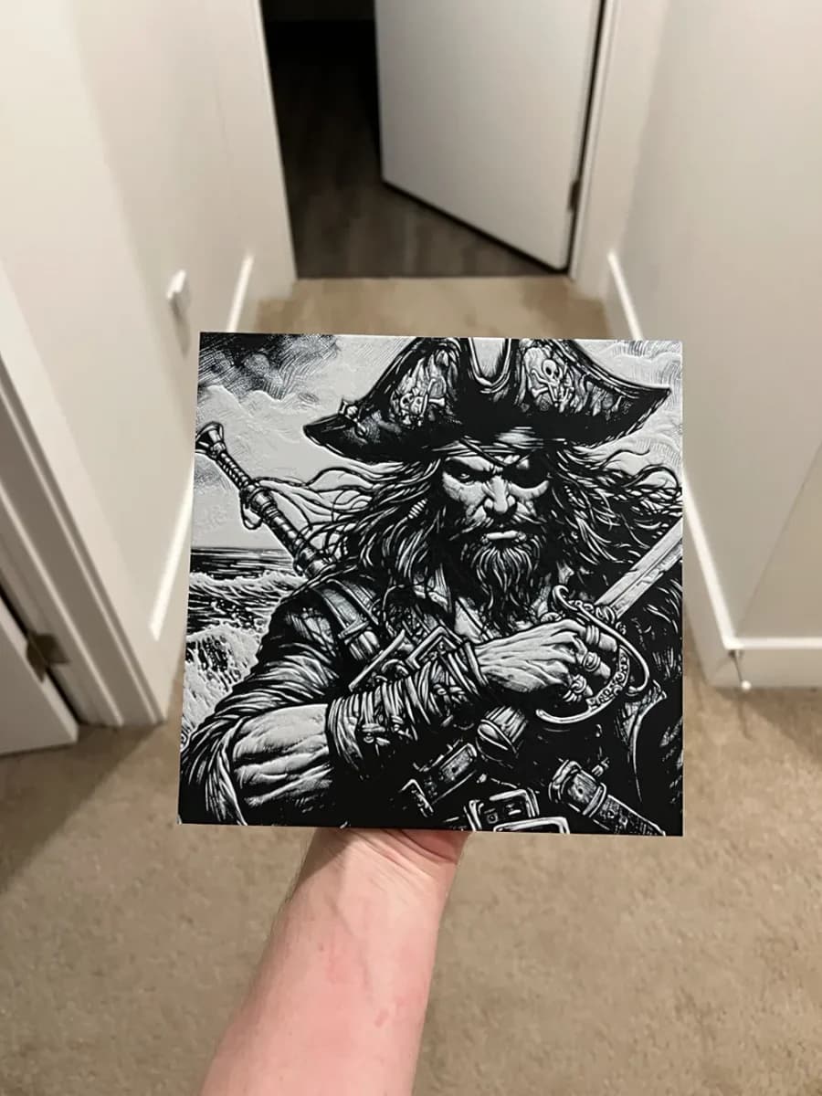 Pirate Wall Art by RP47 Designs HueForge model: Pirate Wall Art by RP47 Designs