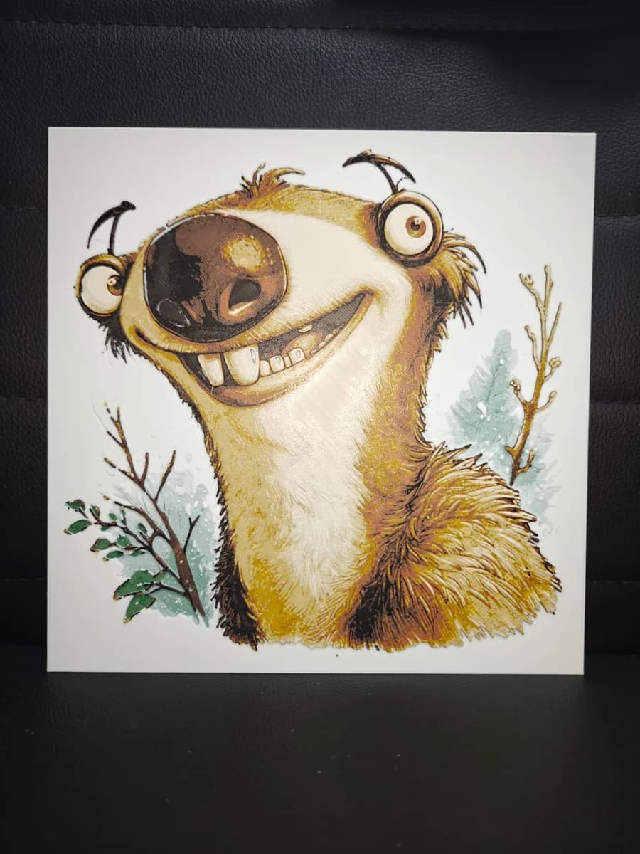 Sid the Sloth Ice Age by TheHueforgeLady HueForge model: Sid the Sloth Ice Age by TheHueforgeLady