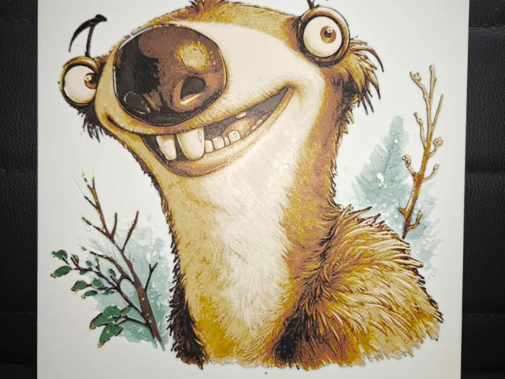 Sid the Sloth Ice Age by TheHueforgeLady HueForge model: Sid the Sloth Ice Age by TheHueforgeLady