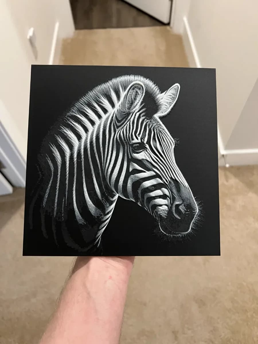Zebra Face Hueforge by RP47 Designs HueForge model: Zebra Face Hueforge by RP47 Designs