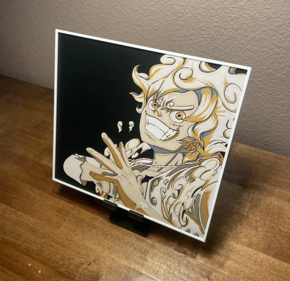 HueForge model: Hueforge - One Piece - Luffy Steam Fists by Cloudy Nostalgia