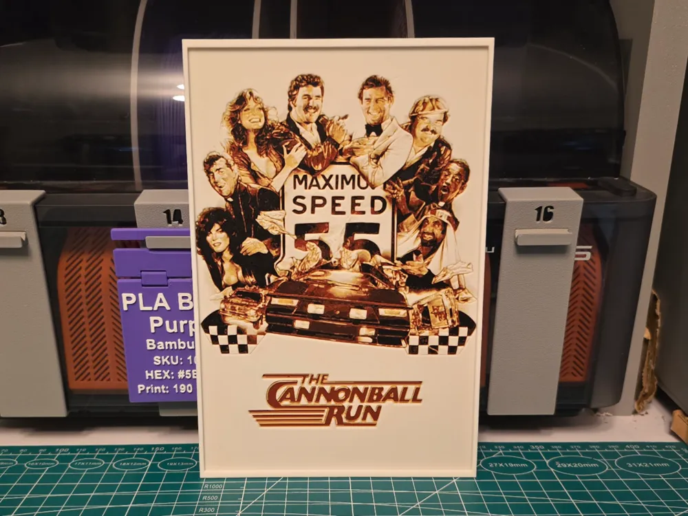 The Cannonball Run Movie Poster - Hueforge Art The Cannonball Run Movie Poster - Hueforge Art