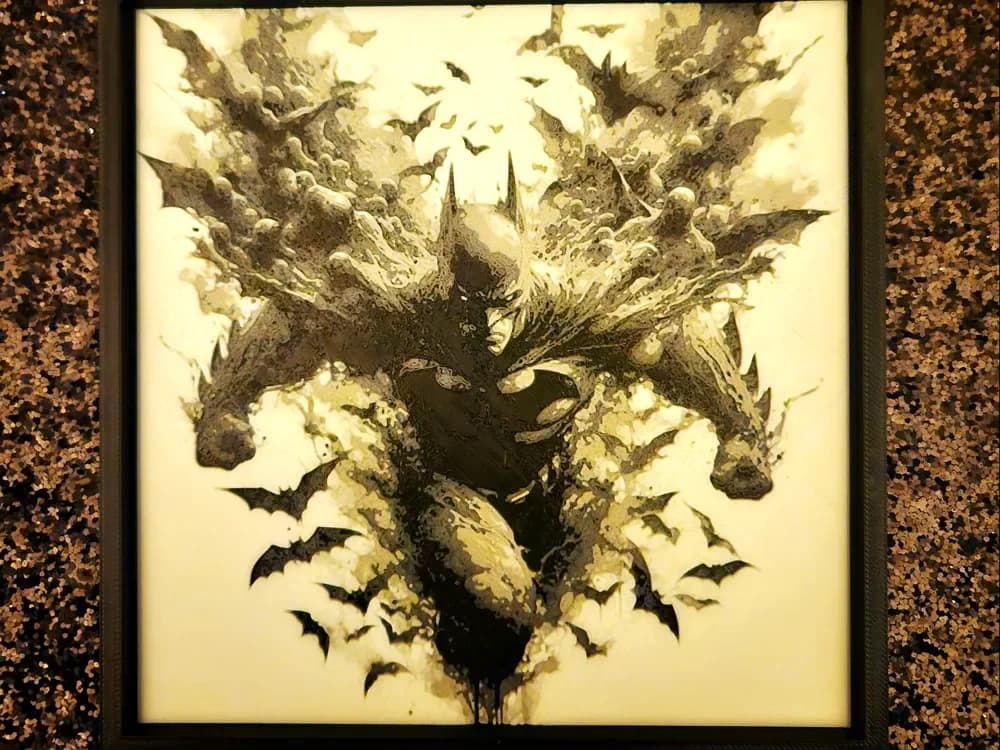 Batman Bats by Mano's 3d_Art HueForge model: Batman Bats by Mano's 3d_Art