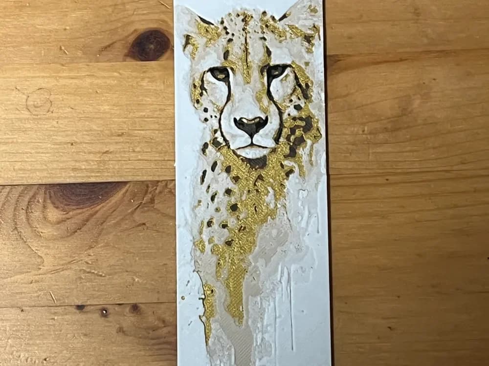 cheetah bookmark by Morganja HueForge model: cheetah bookmark by Morganja