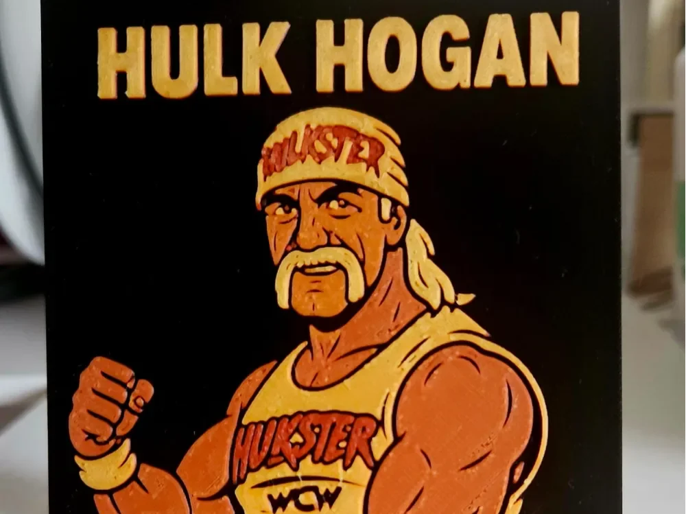Hulk Hogan Drawn by Mano's 3d_Art HueForge model: Hulk Hogan Drawn by Mano's 3d_Art