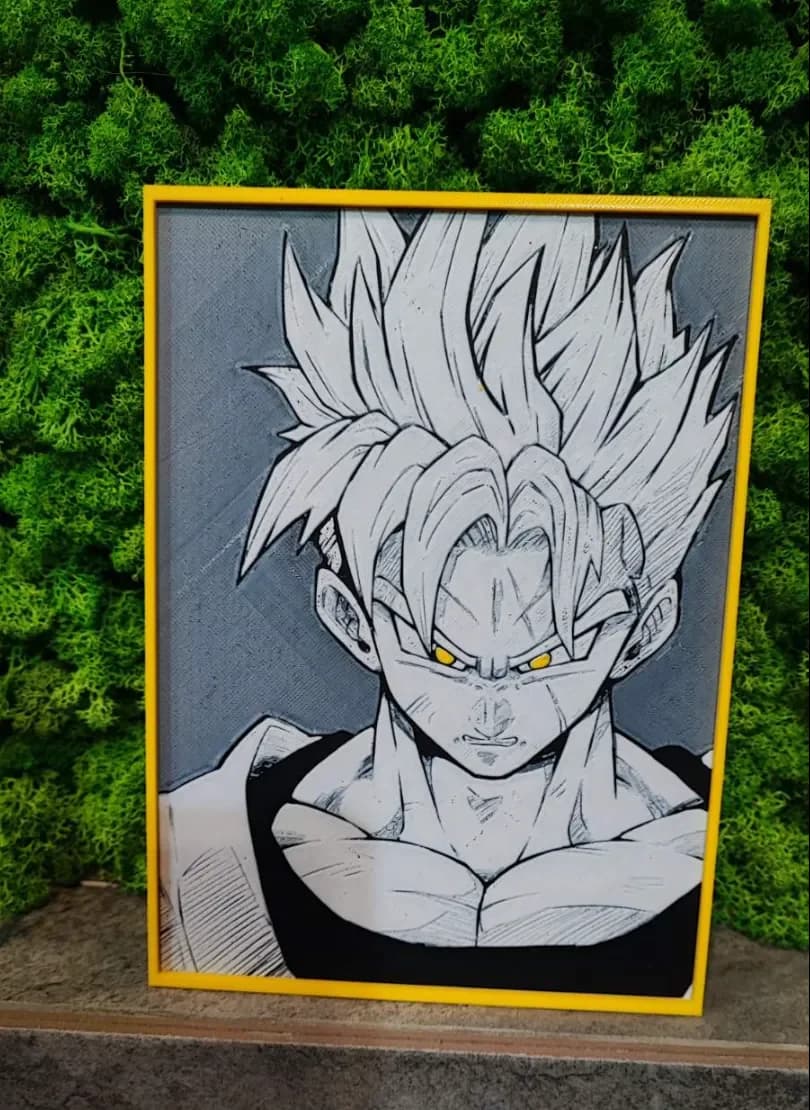 Gohan (Customise background) by Garuda3D HueForge model: Gohan (Customise background) by Garuda3D