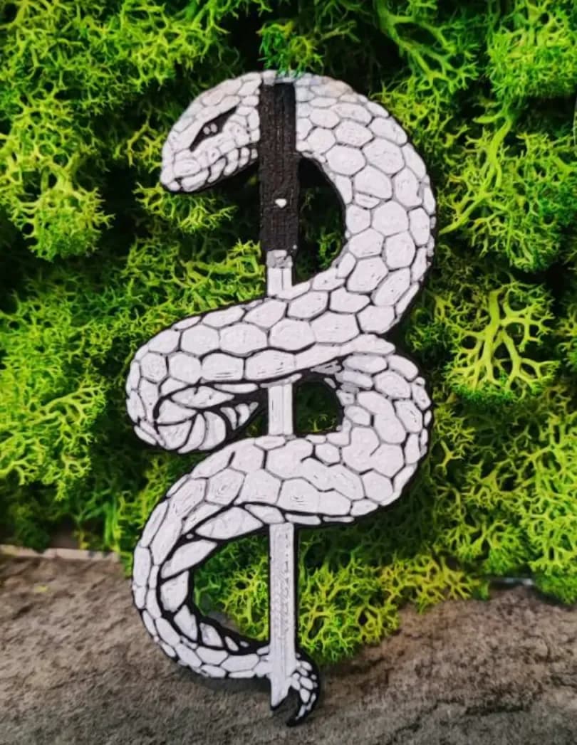 Snake Katana by Garuda3D HueForge model: Snake Katana by Garuda3D