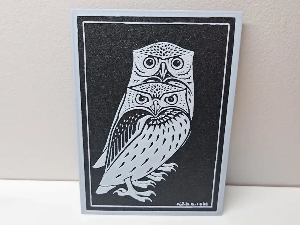 Two Owls - Hueforge / 2D Art Two Owls - Hueforge / 2D Art