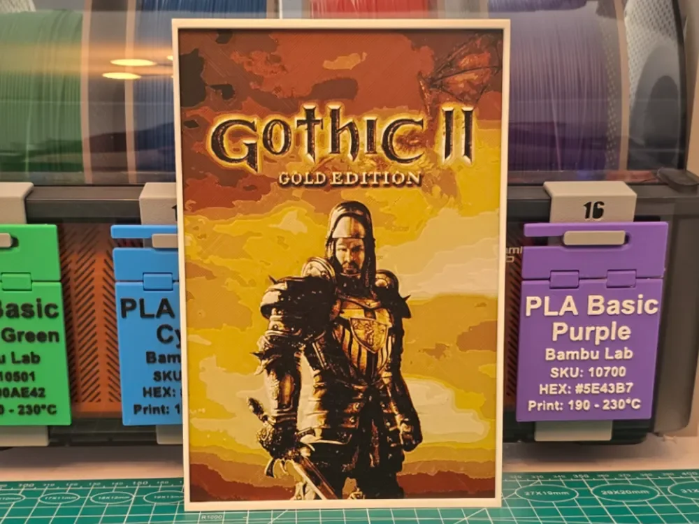 Gothic II Game Poster - Hueforge Art by Lumpy3D HueForge model: Gothic II Game Poster - Hueforge Art by Lumpy3D