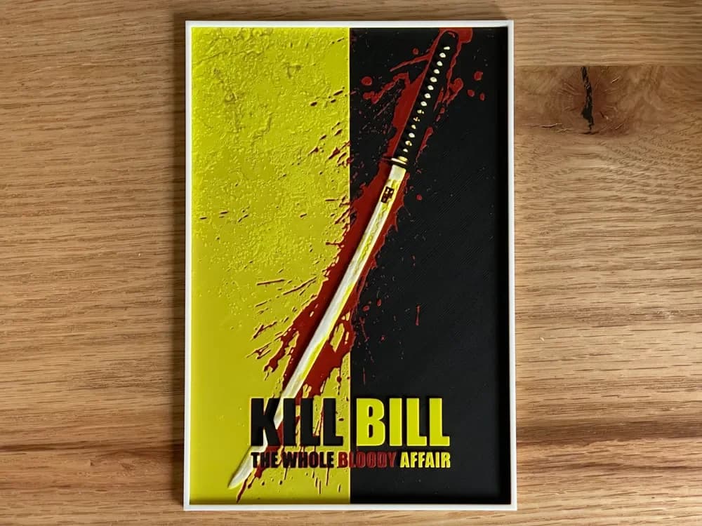 Kill Bill: The Whole Bloody Affair Hueforge Poster by NiiON HueForge model: Kill Bill: The Whole Bloody Affair Hueforge Poster by NiiON