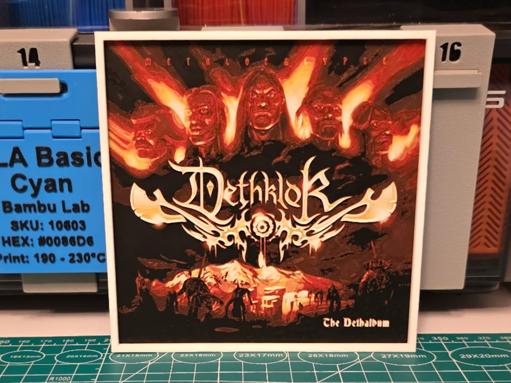 Dethklok "Dethalbum Expanded" Album - Hueforge Art by Lumpy3D HueForge model: Dethklok "Dethalbum Expanded" Album - Hueforge Art by Lumpy3D