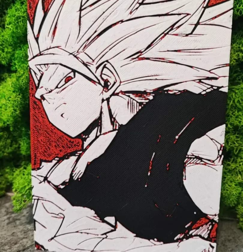 SSJ 3 power by Garuda3D HueForge model: SSJ 3 power by Garuda3D