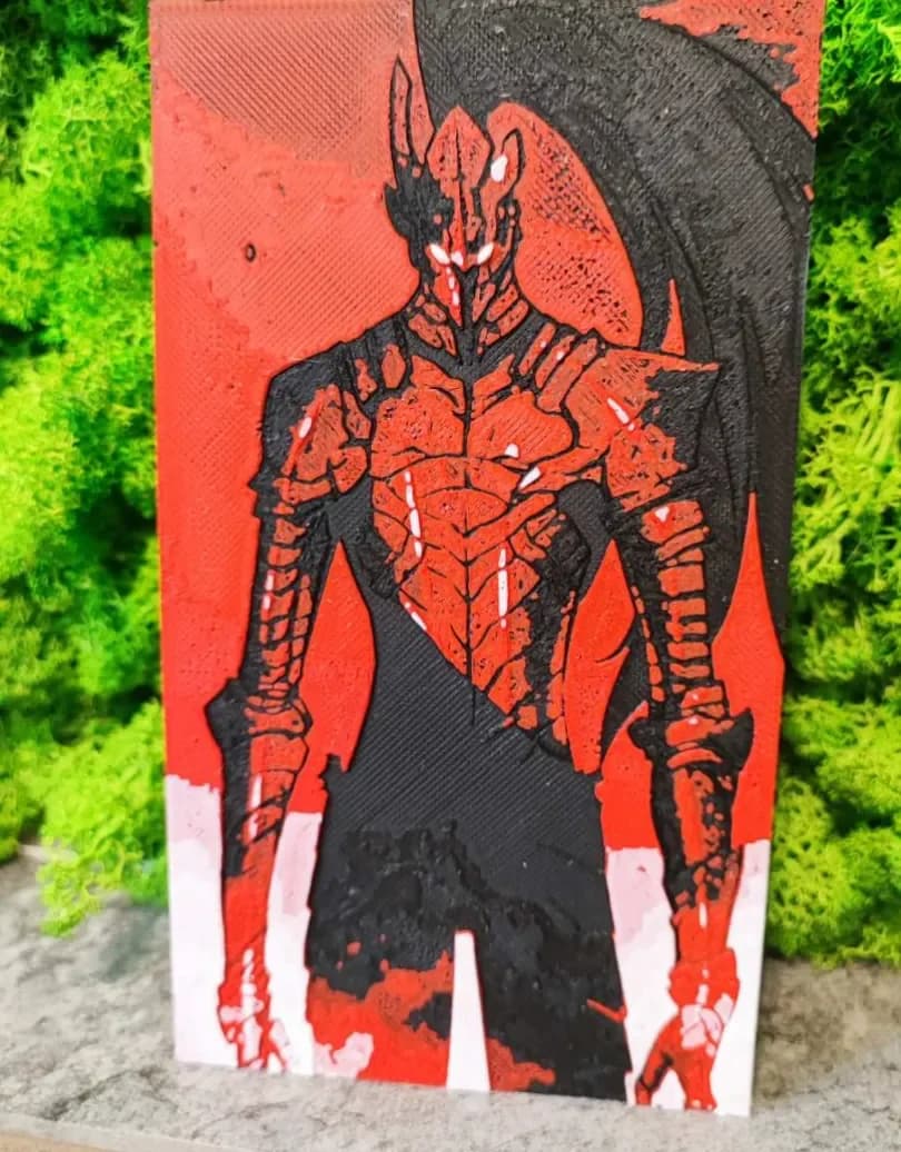 Igris the Red knight by Garuda3D HueForge model: Igris the Red knight by Garuda3D