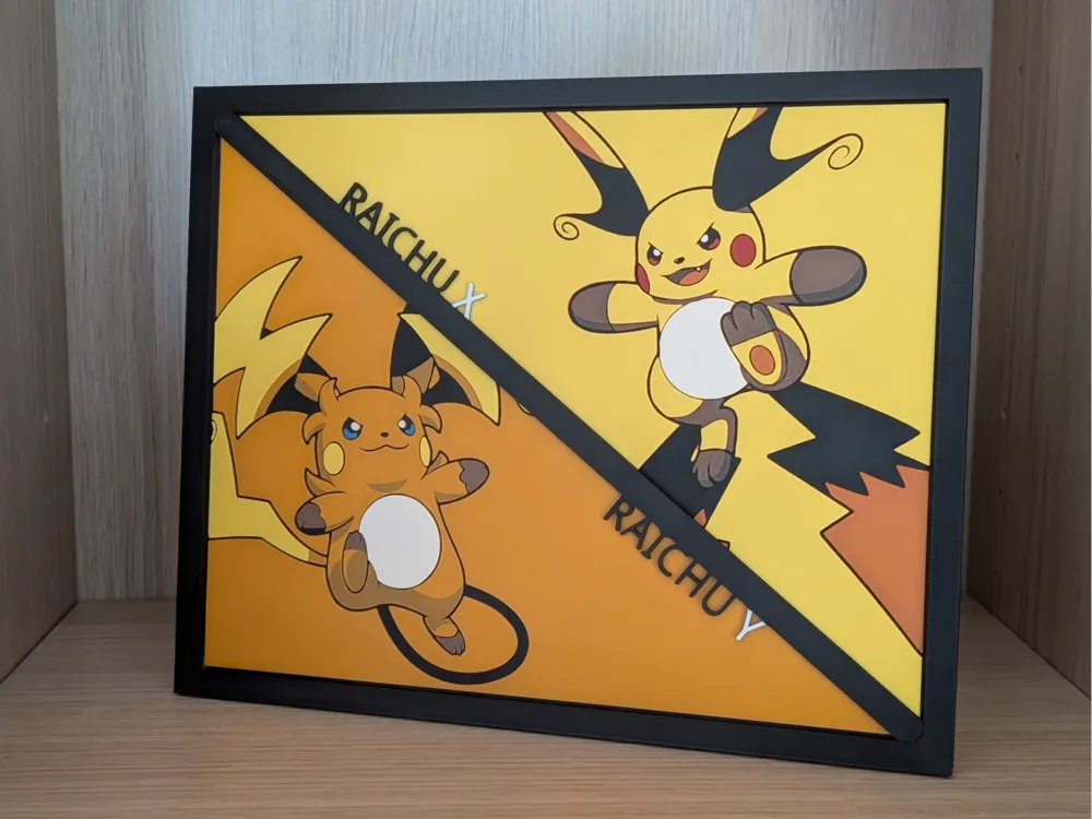 Raichu X Y Hueforge & Frame Raichu X Y Hueforge & Frame