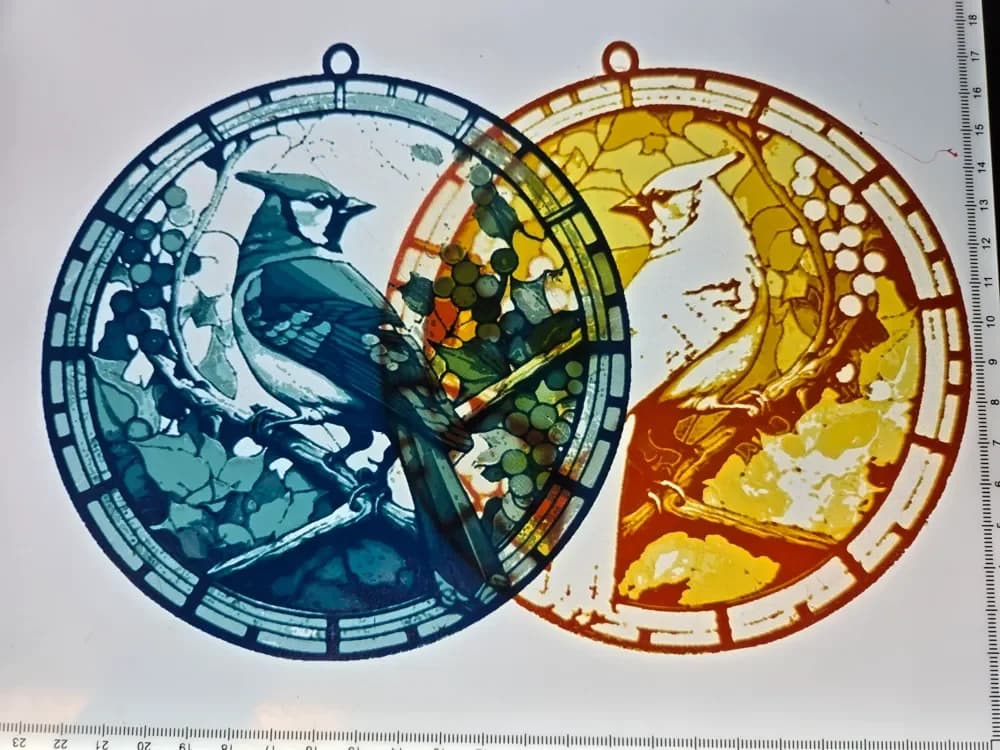 Stained-glass Lithophane Blue Jay #2 Stained-glass Lithophane Blue Jay #2