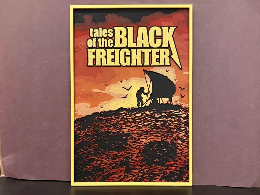 Watchmen - Tales of the Black Freighter Hueforge by Estiv HueForge model: Watchmen - Tales of the Black Freighter Hueforge by Estiv