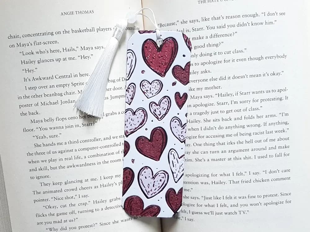 Hearts Bookmark, Hueforge Hearts Bookmark, Hueforge