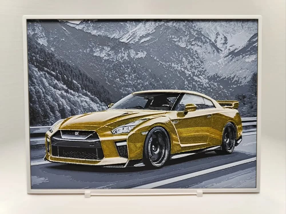 Nissan GT-R - Hueforge by BeaN HueForge model: Nissan GT-R - Hueforge by BeaN