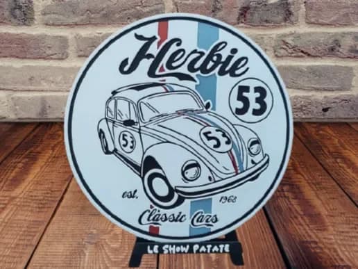 Plaque Herbie hueforge by leshowpatate HueForge model: Plaque Herbie hueforge by leshowpatate