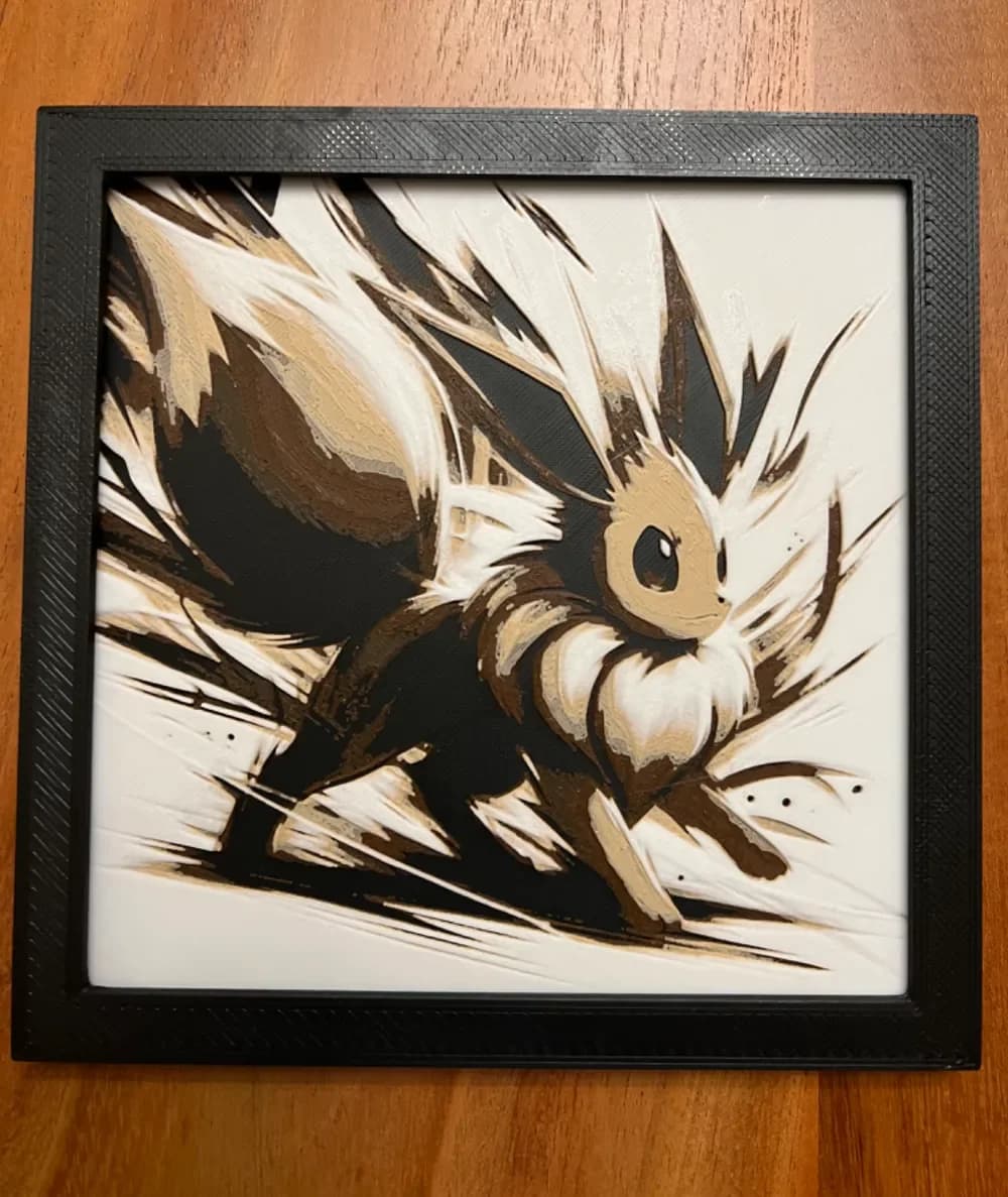 Eevee by JustBe 3D Printing HueForge model: Eevee by JustBe 3D Printing