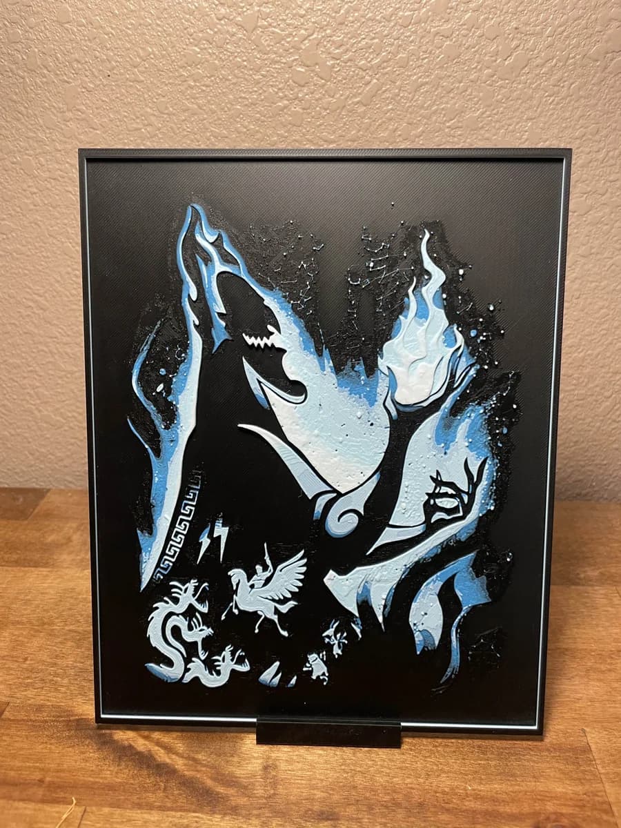 Hades Blue Fire by Cloudy Nostalgia HueForge model: Hades Blue Fire by Cloudy Nostalgia