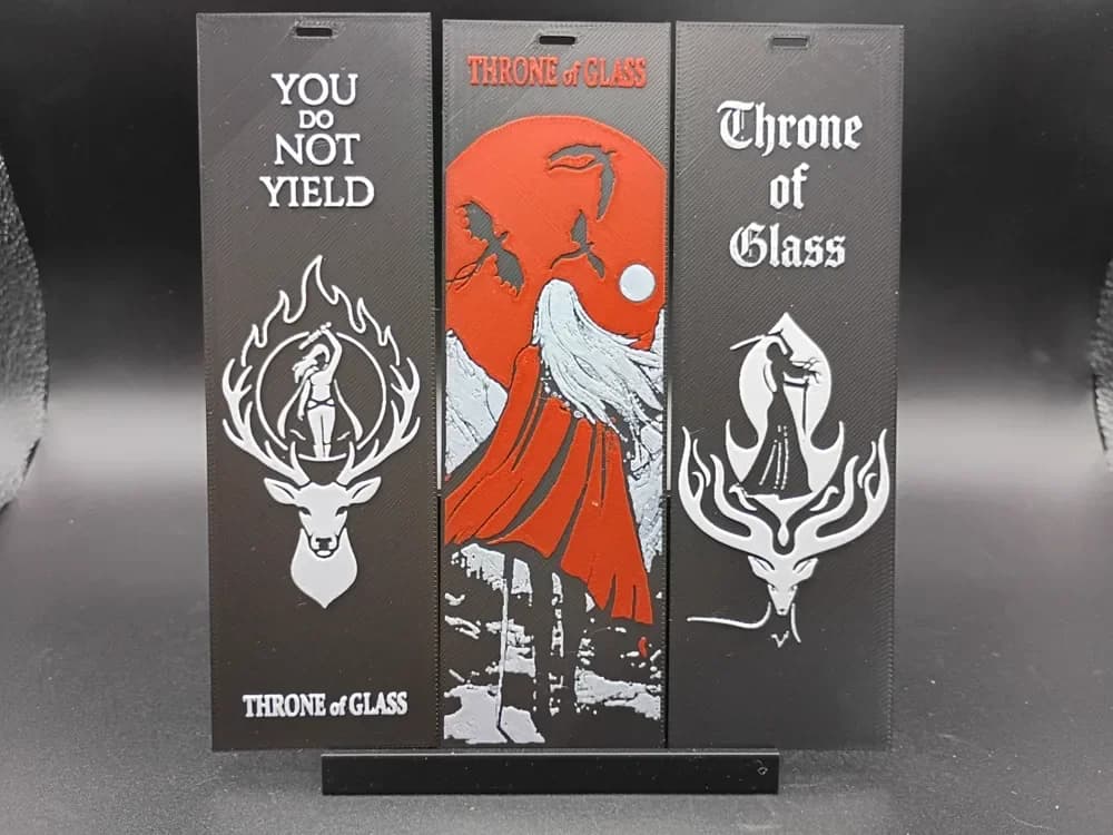 Throne of Glass Bookmark Set by 3djd HueForge model: Throne of Glass Bookmark Set by 3djd