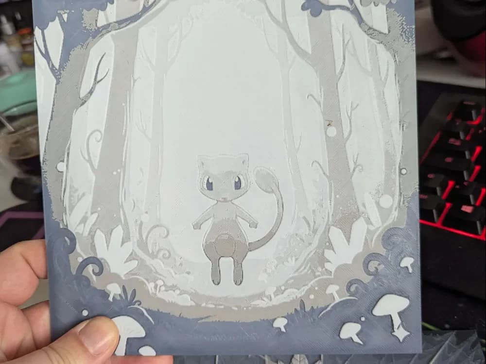 hueforge mew v2 by ZombiePaint3D HueForge model: hueforge mew v2 by ZombiePaint3D