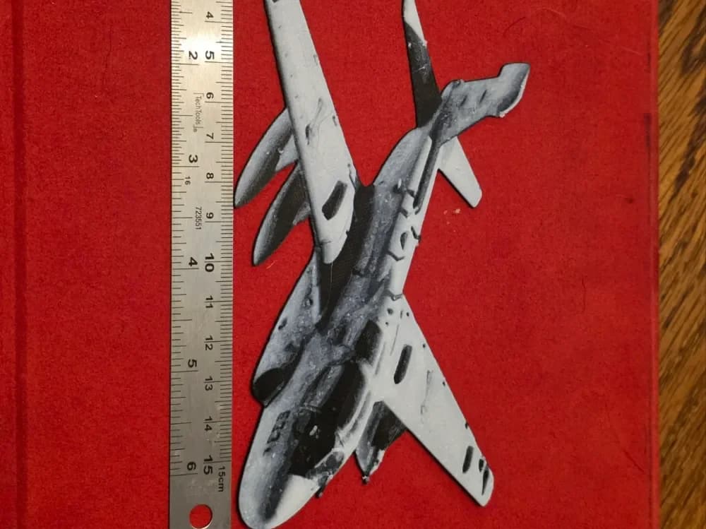 US Navy Grumman EA-6B Prowler Hueforge Bookmark by AirMechDesigns HueForge model: US Navy Grumman EA-6B Prowler Hueforge Bookmark by AirMechDesigns