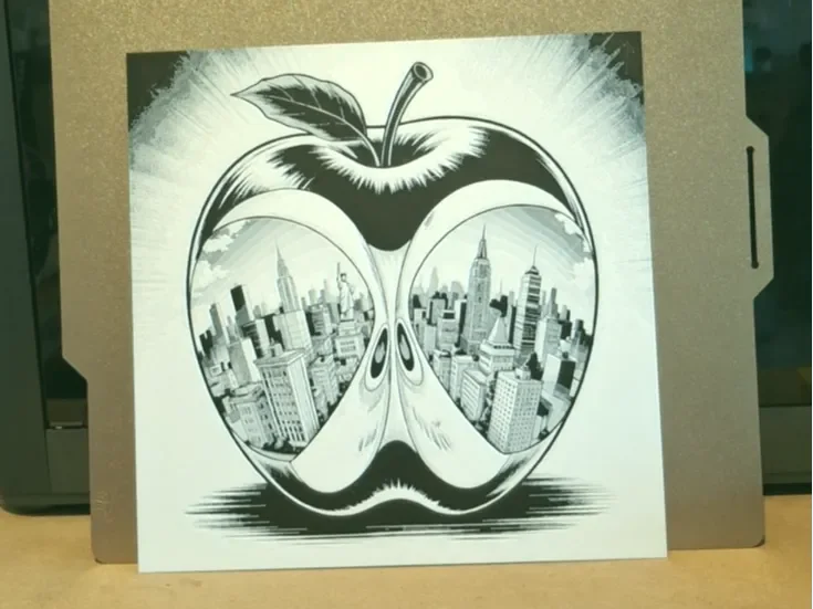 The Big Apple - Hueforge - 2 colours by 3dGlow HueForge model: The Big Apple - Hueforge - 2 colours by 3dGlow