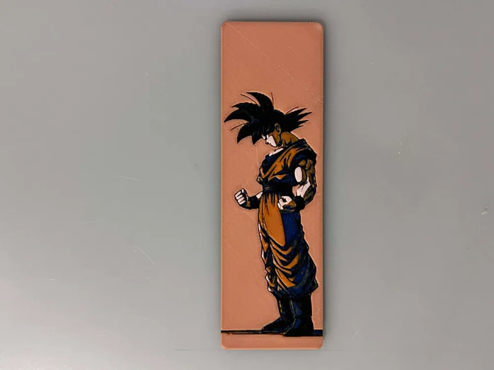 Dragon Ball Z Goku Bookmark by 3djd HueForge model: Dragon Ball Z Goku Bookmark by 3djd