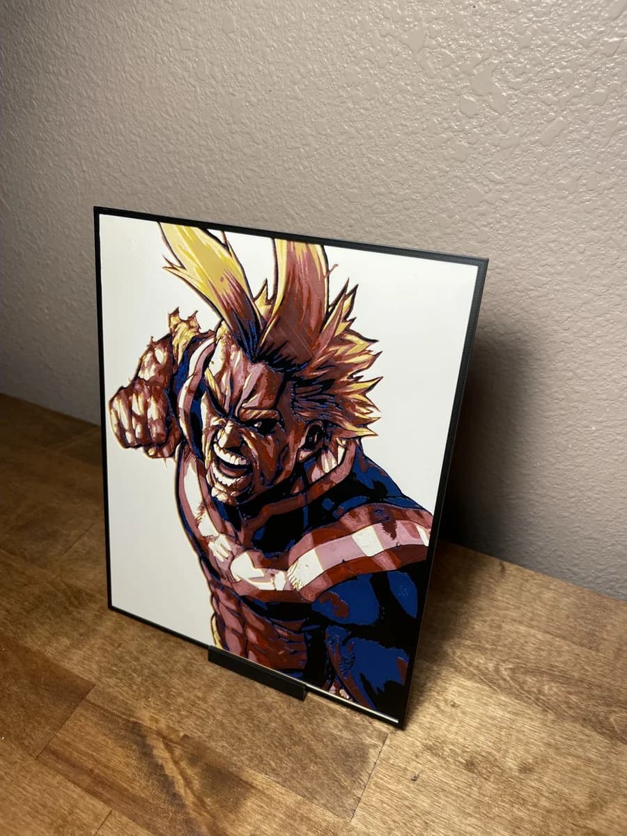 All Might - Damaged by Cloudy Nostalgia HueForge model: All Might - Damaged by Cloudy Nostalgia