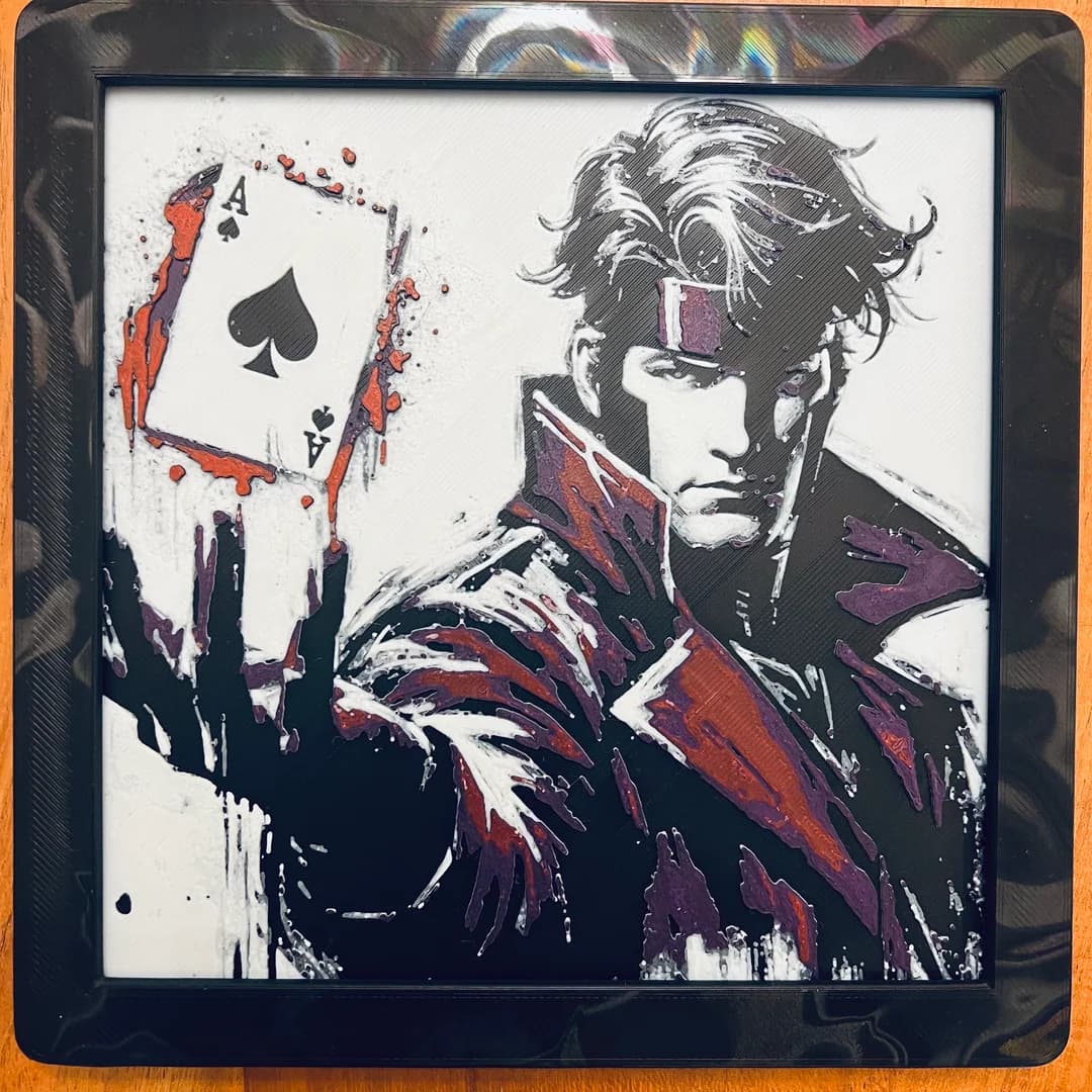 Gambit by JustBe 3D Printing HueForge model: Gambit by JustBe 3D Printing