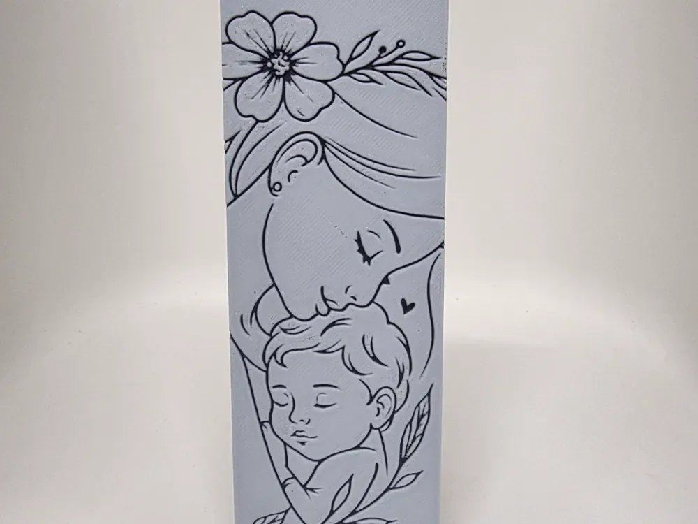 Mother And Child Bookmark by Morganja HueForge model: Mother And Child Bookmark by Morganja