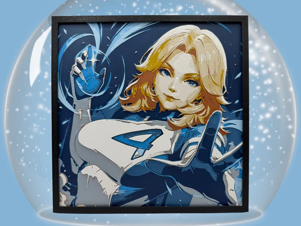 Invisible Woman - Marvel Rivals by Canadian Gamer HueForge model: Invisible Woman - Marvel Rivals by Canadian Gamer